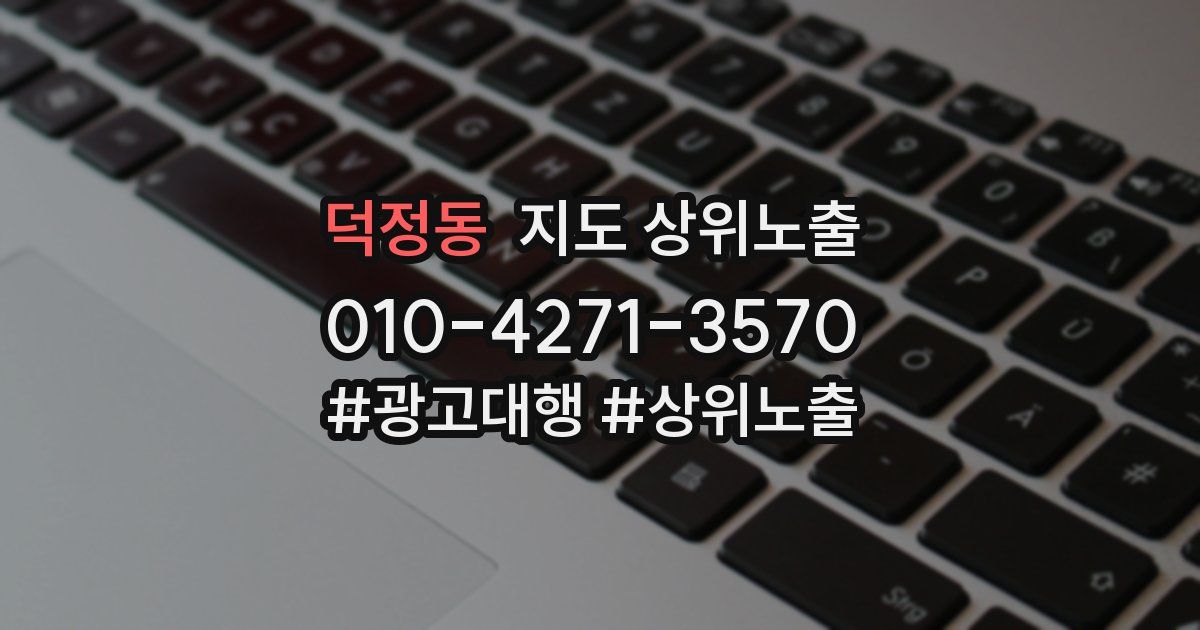 덕정동 지도 상위 노출