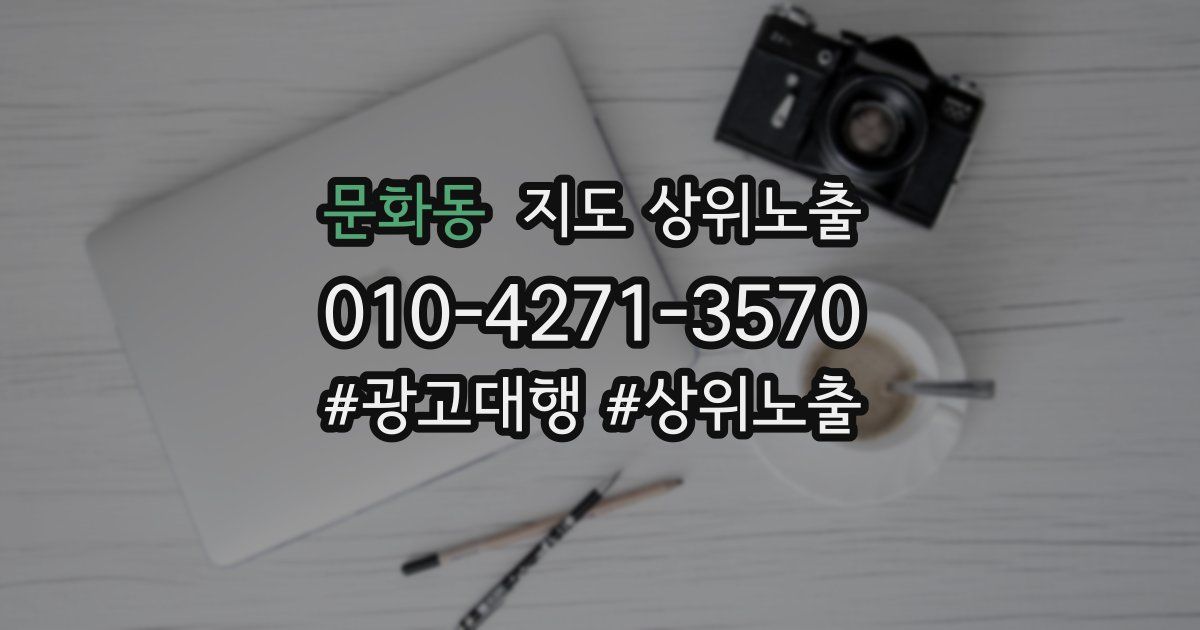 문화동 지도 상위 노출