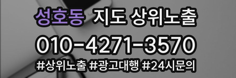 성호동 지도 상위 노출