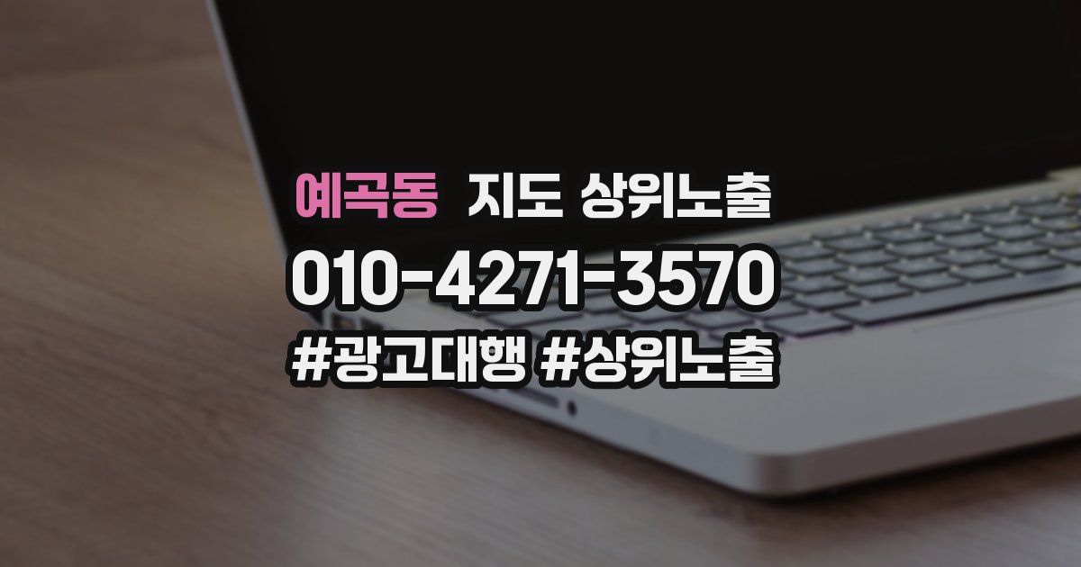 예곡동 지도 상위 노출
