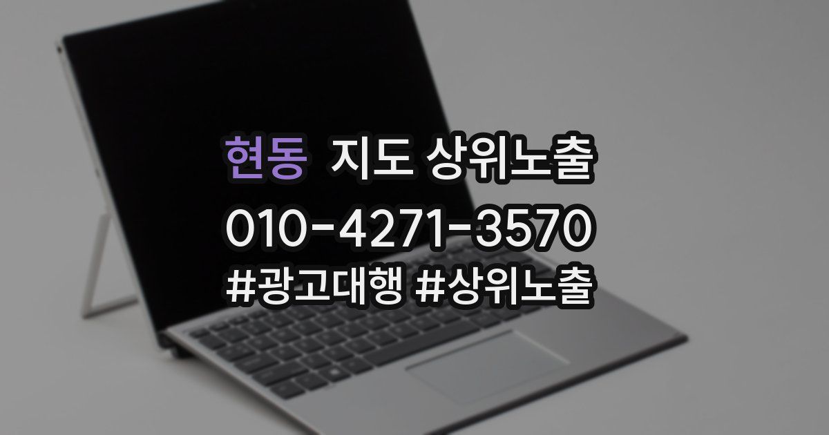 현동 지도 상위 노출