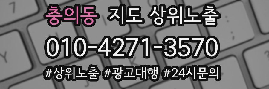 충의동 지도 상위 노출