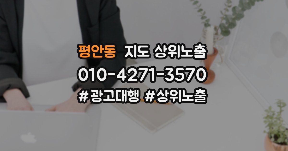 평안동 지도 상위 노출