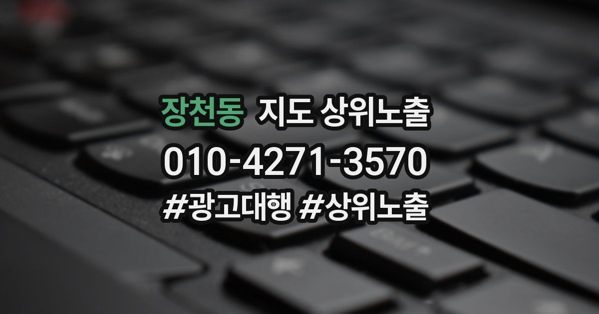 장천동 지도 상위 노출