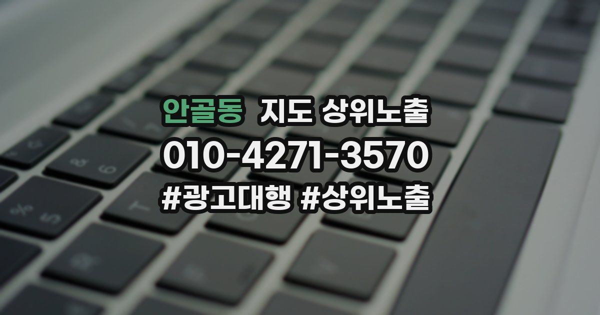 안골동 지도 상위 노출