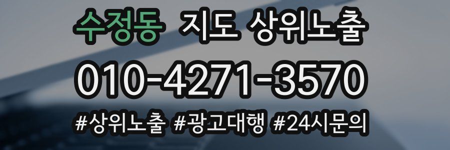 수정동 지도 상위 노출