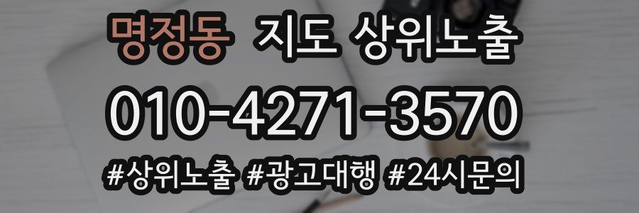 명정동 지도 상위 노출