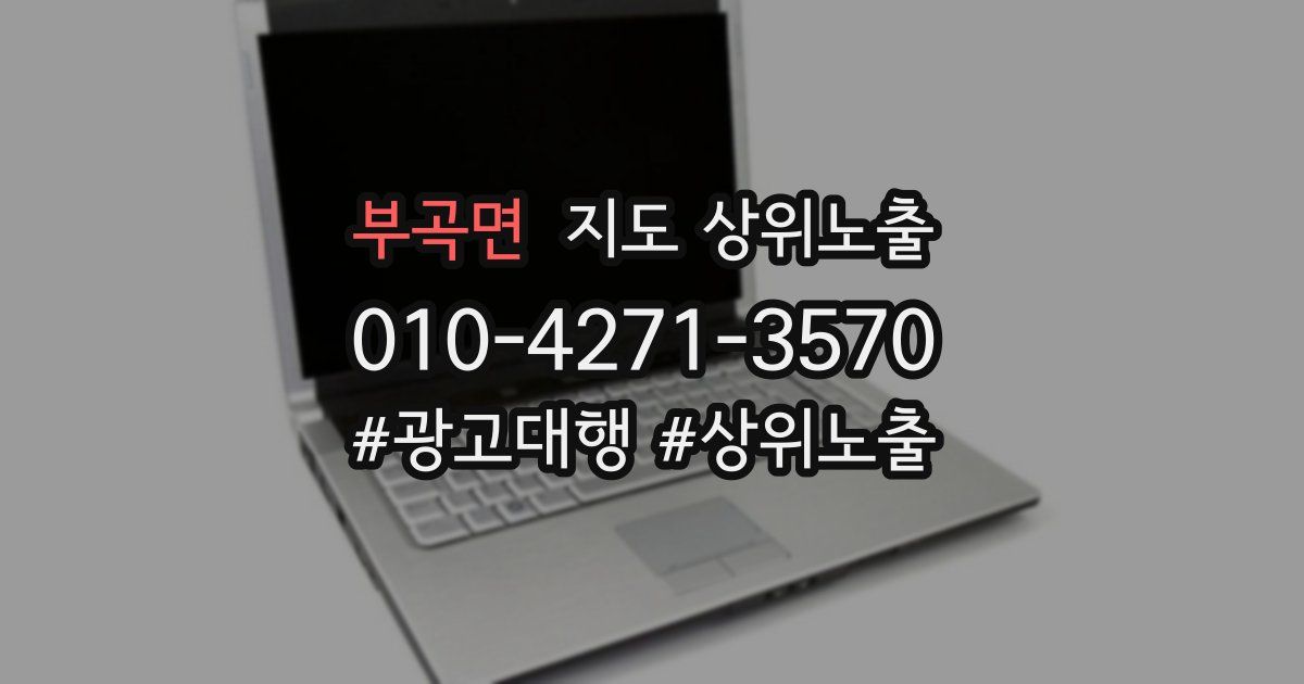 부곡면 지도 상위 노출