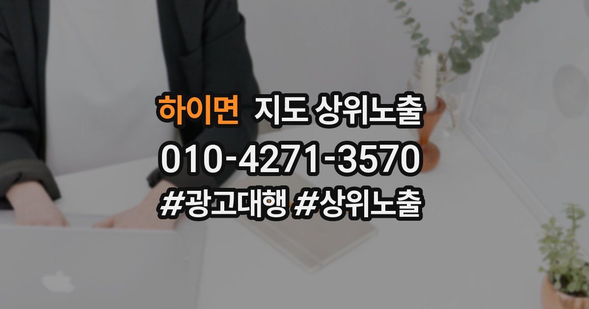 하이면 지도 상위 노출