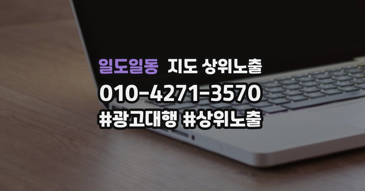 일도일동 지도 상위 노출