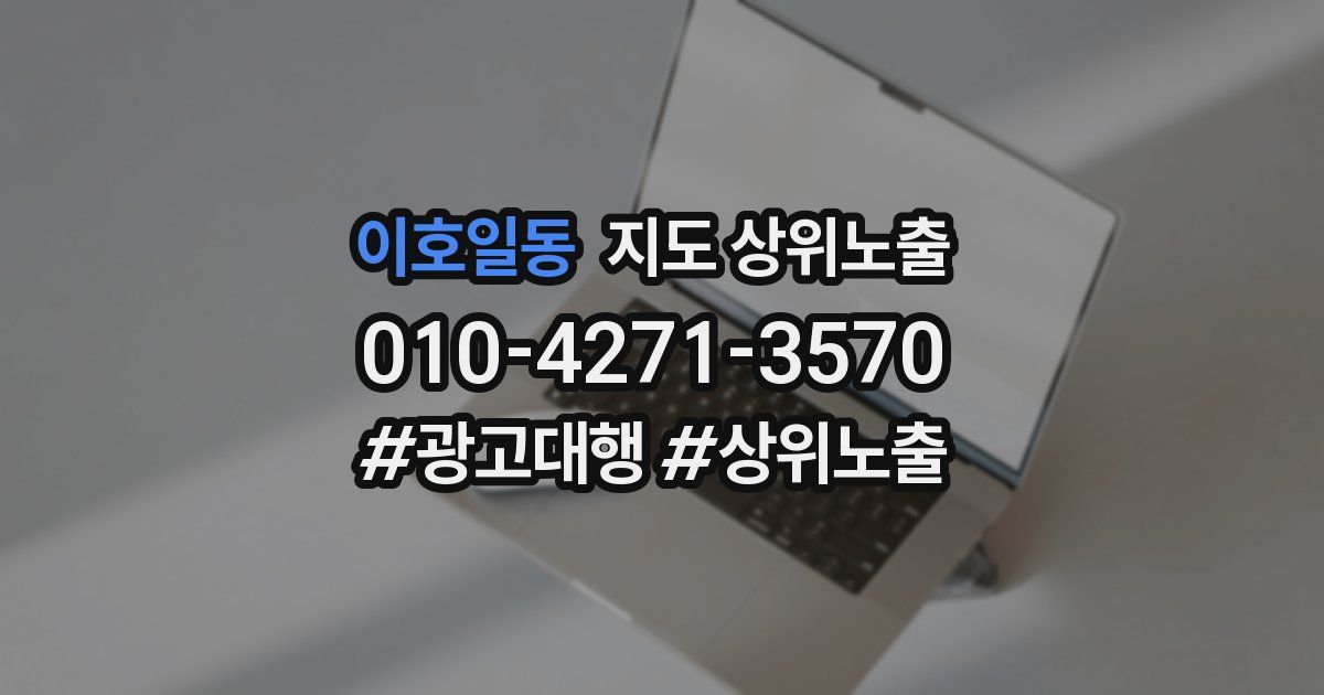 이호일동 지도 상위 노출