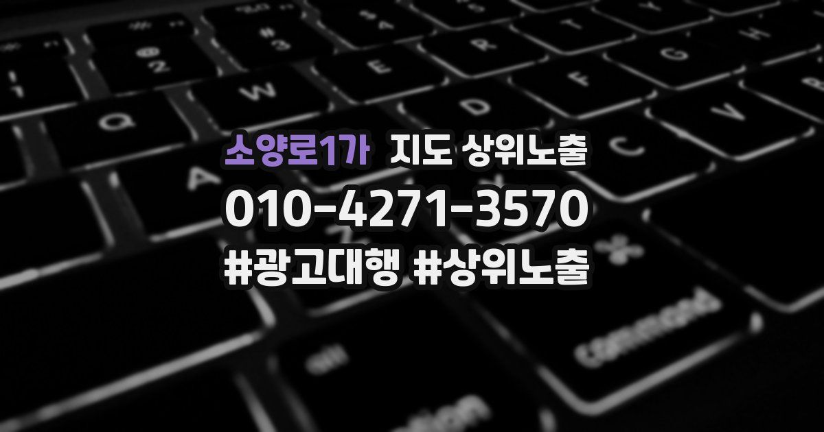 소양로1가 지도 상위 노출
