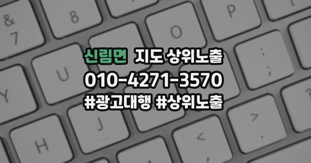신림면 지도 상위 노출