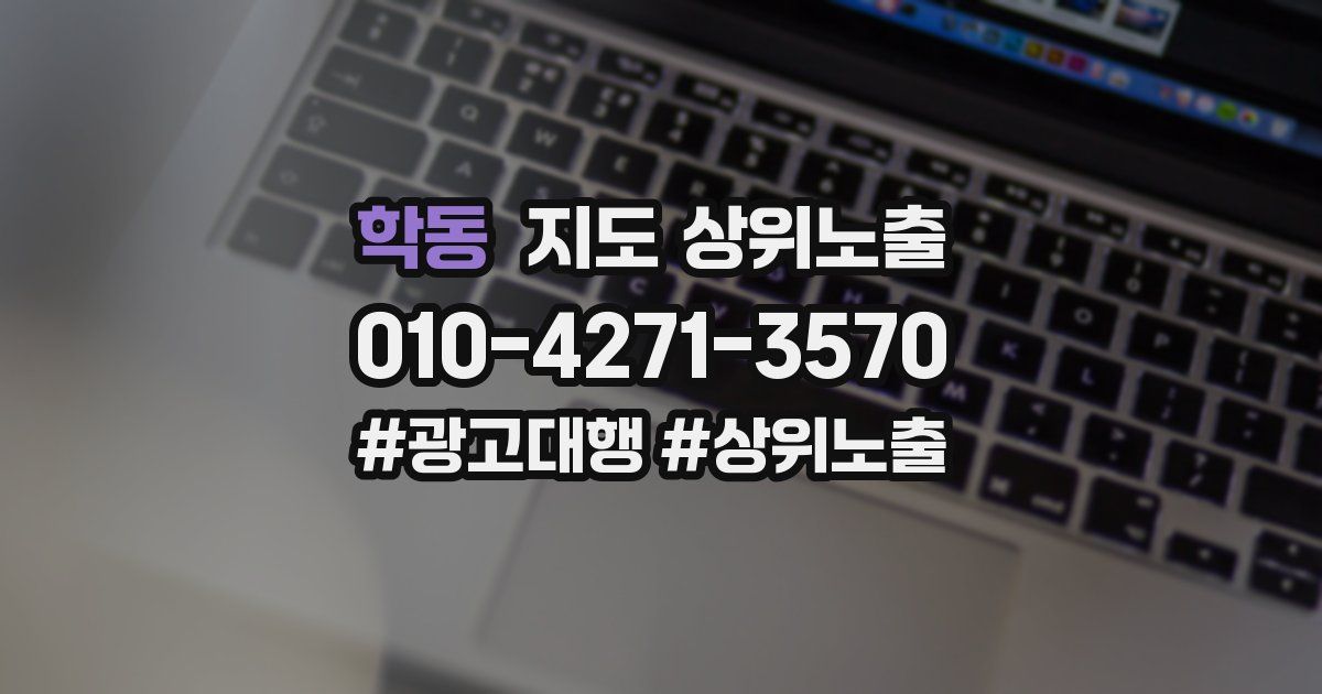 학동 지도 상위 노출