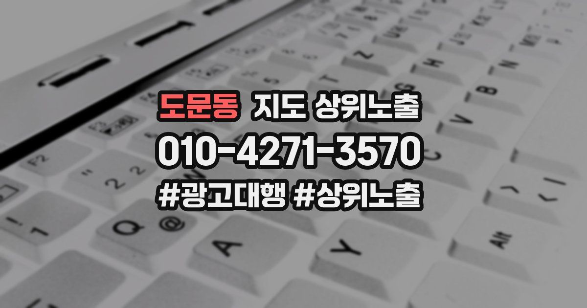 도문동 지도 상위 노출