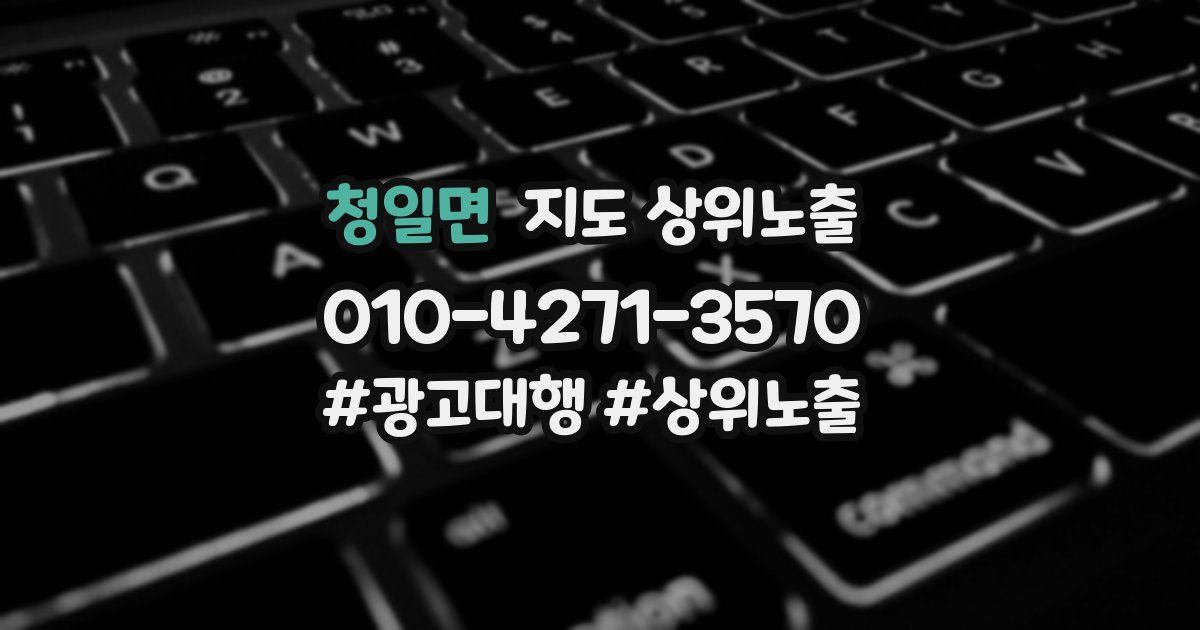 청일면 지도 상위 노출