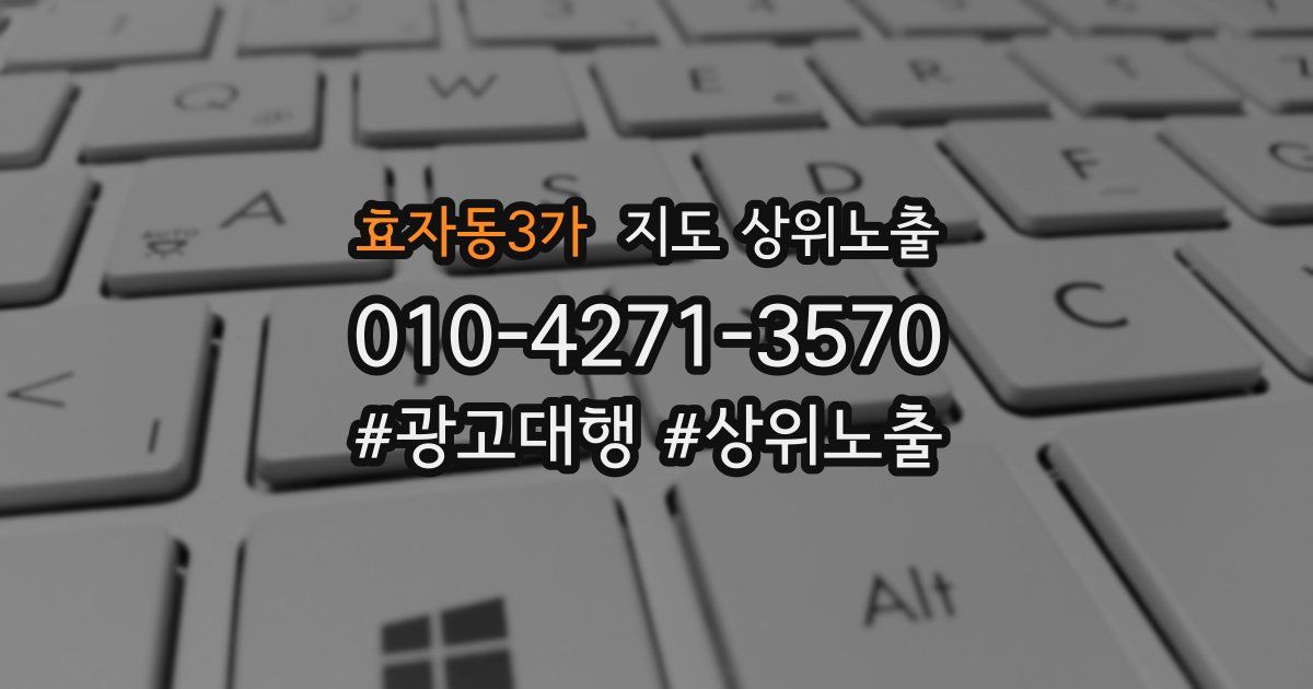 효자동3가 지도 상위 노출