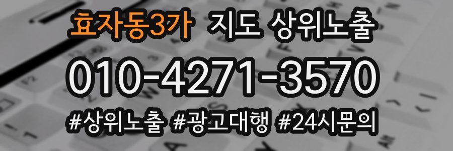 효자동3가 지도 상위 노출