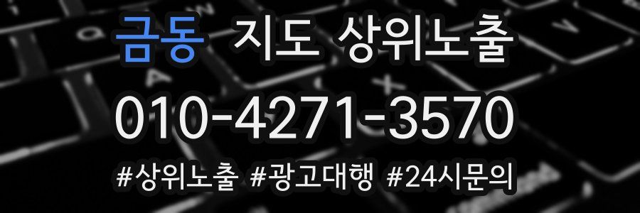 금동 지도 상위 노출
