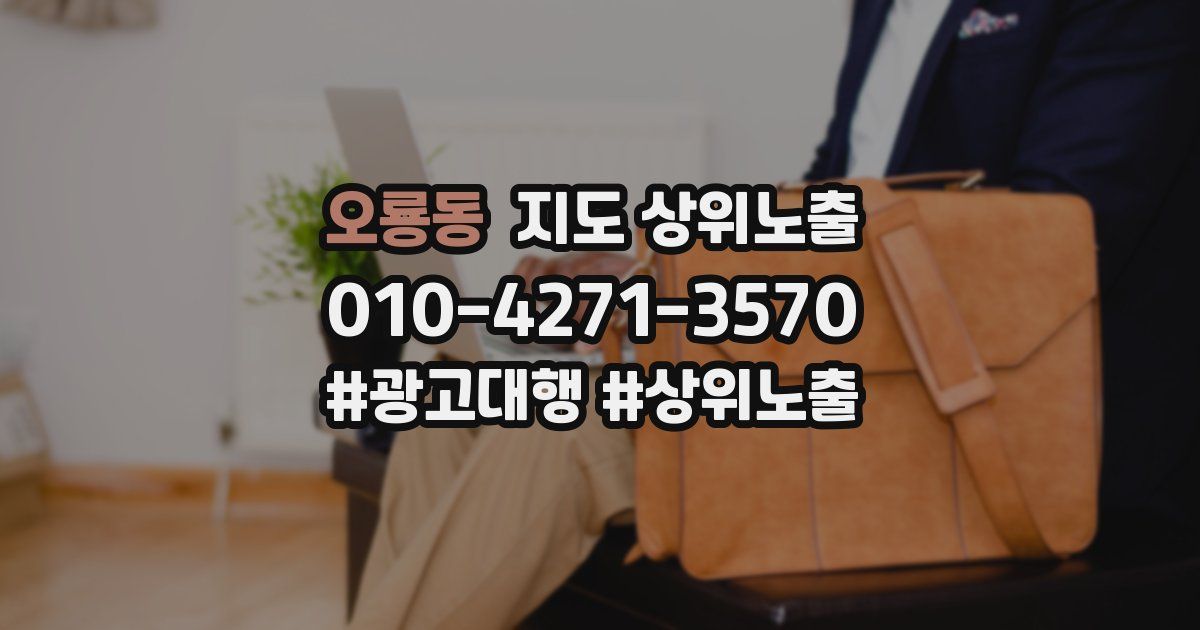 오룡동 지도 상위 노출