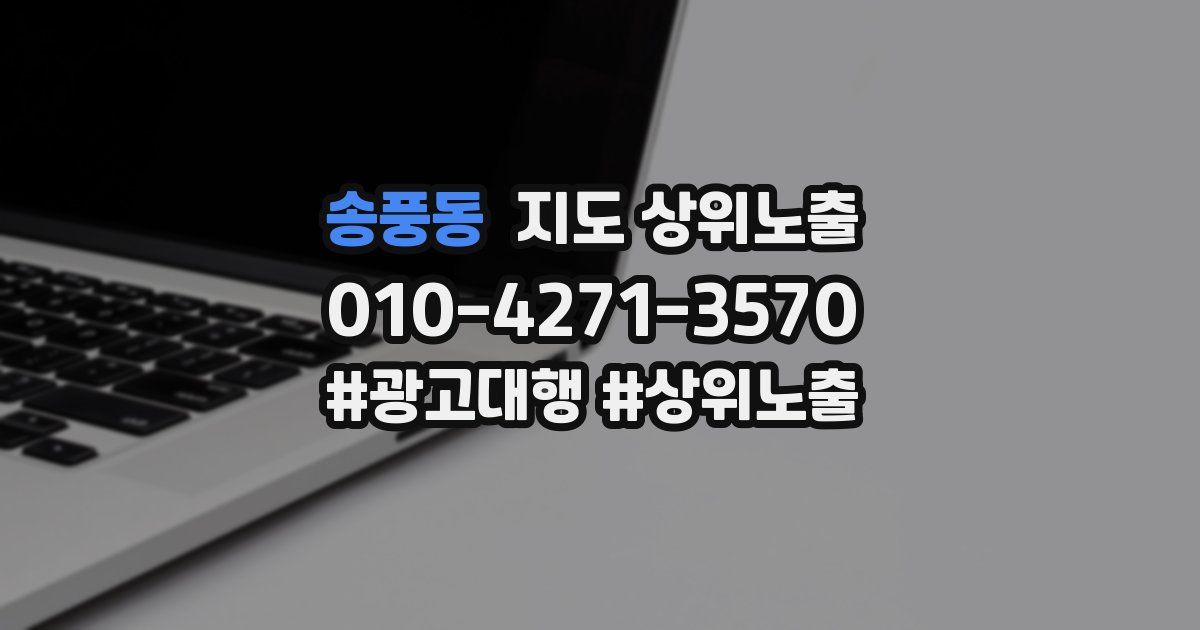 송풍동 지도 상위 노출