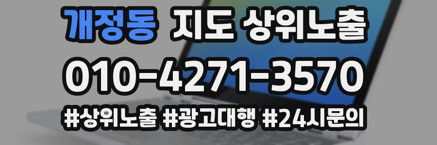 개정동 지도 상위 노출