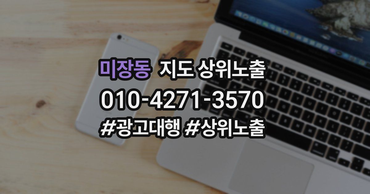 미장동 지도 상위 노출