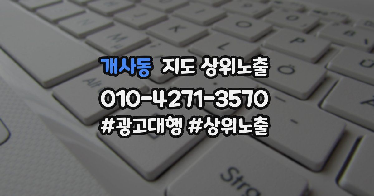 개사동 지도 상위 노출