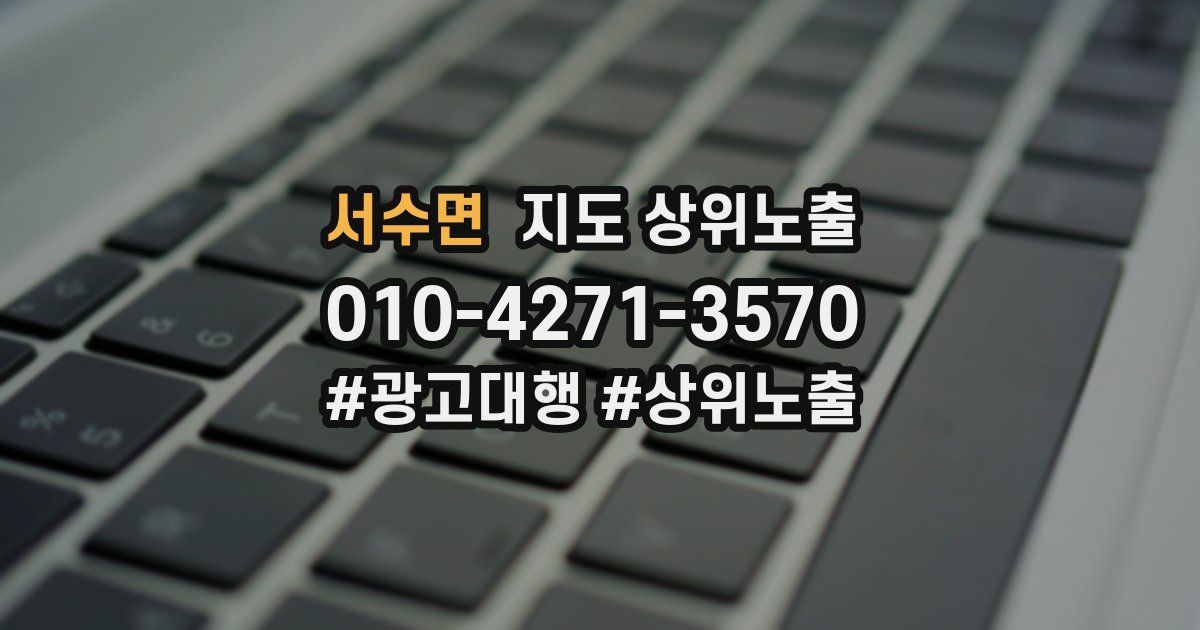 서수면 지도 상위 노출