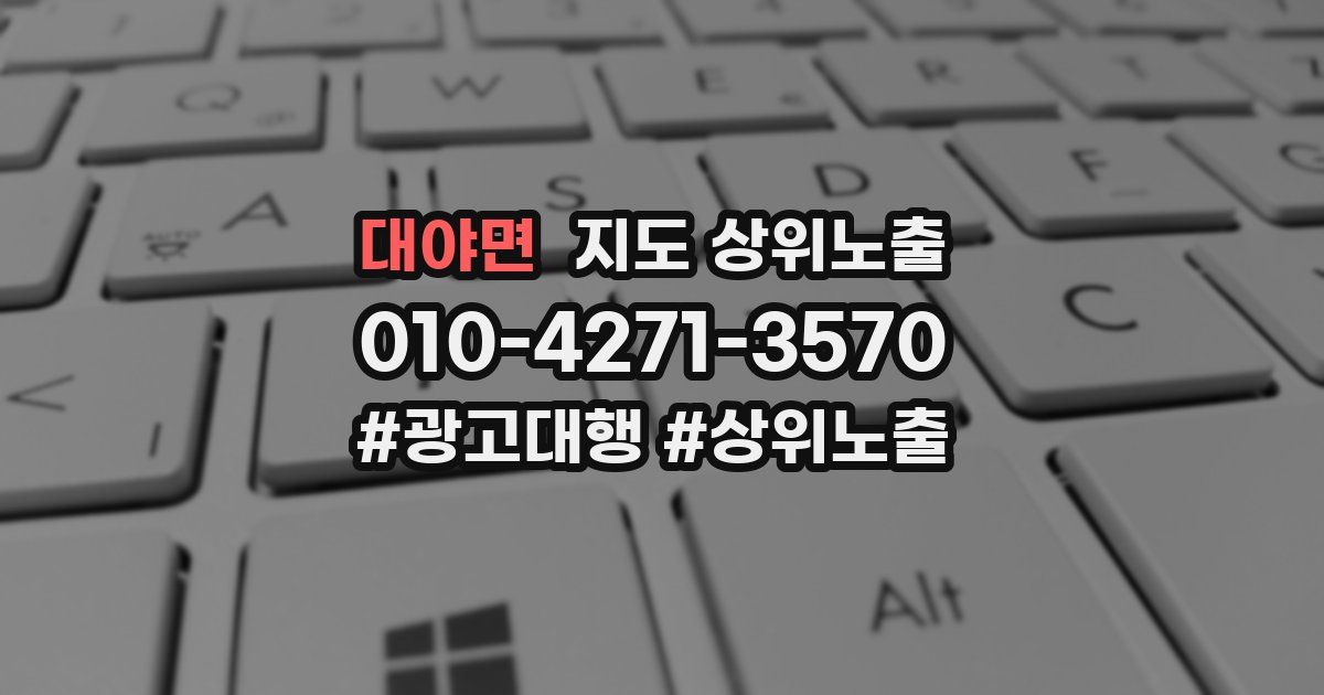 대야면 지도 상위 노출