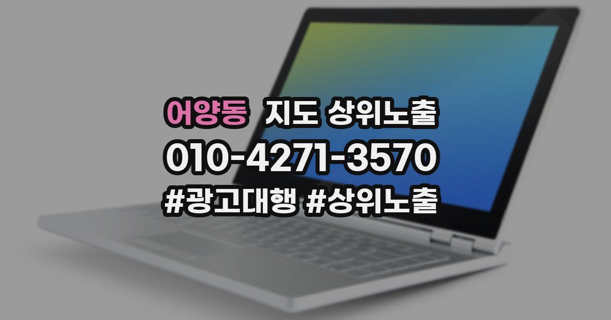 어양동 지도 상위 노출