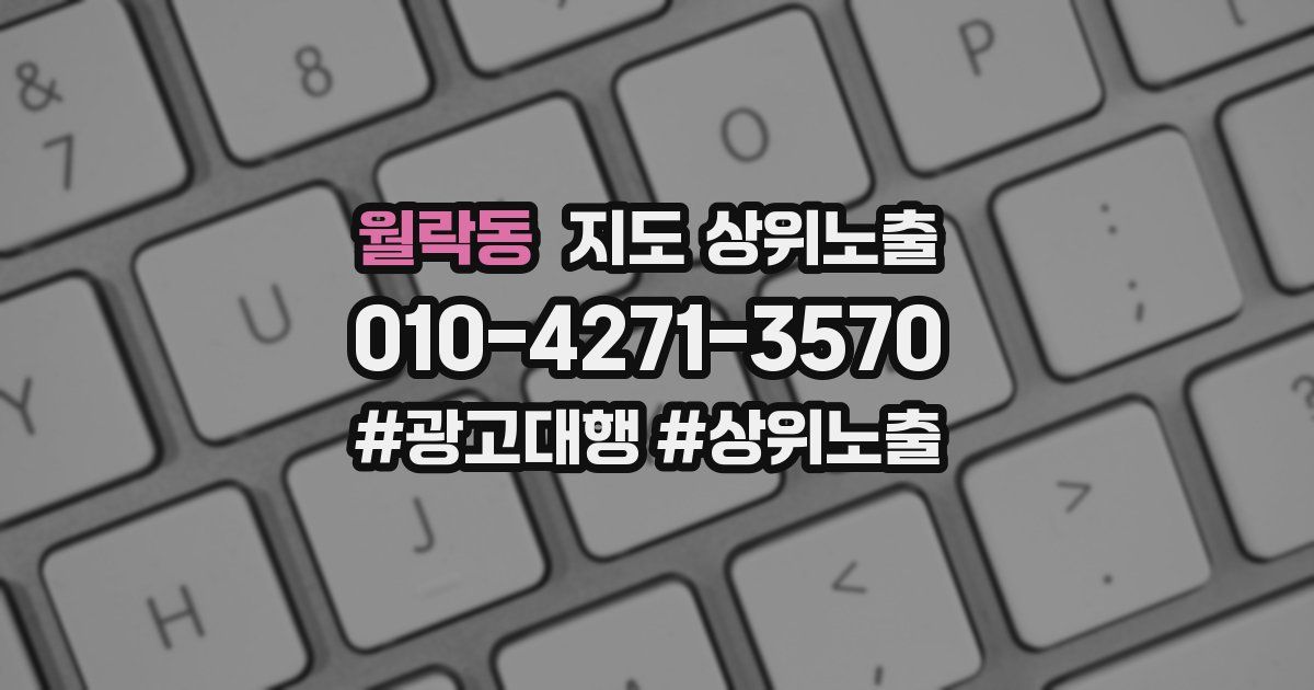 월락동 지도 상위 노출
