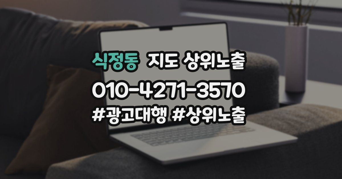 식정동 지도 상위 노출