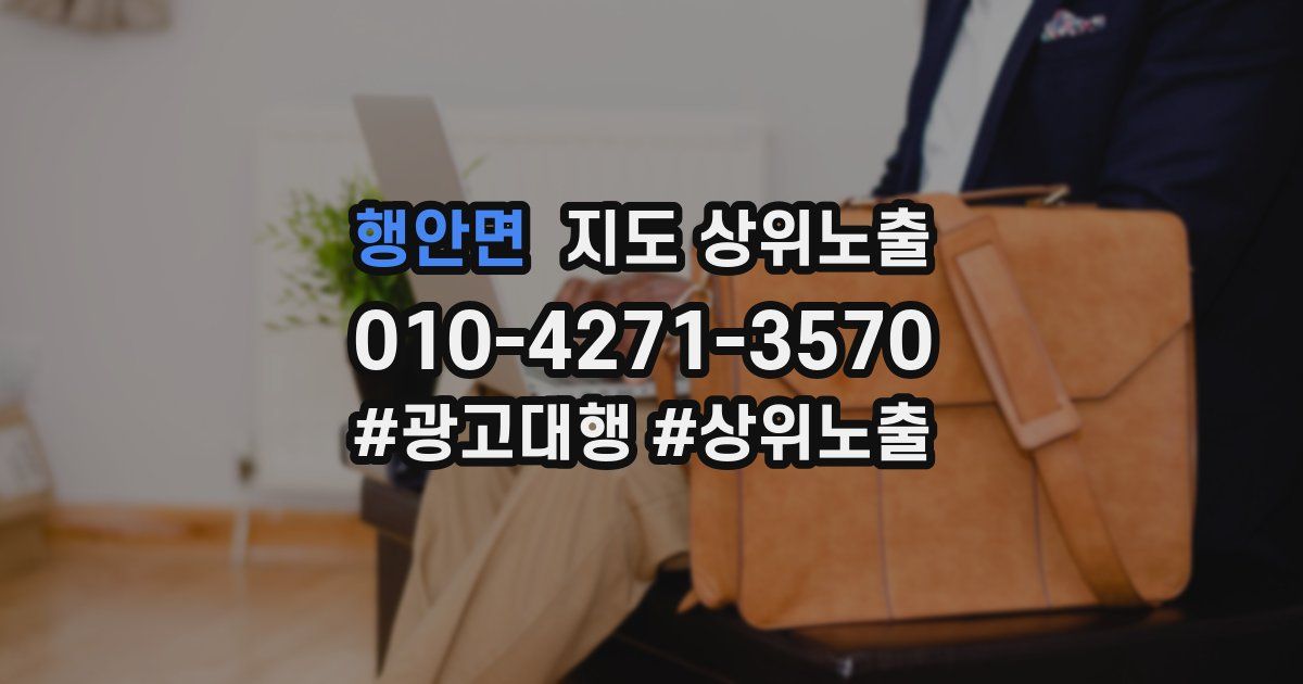 행안면 지도 상위 노출