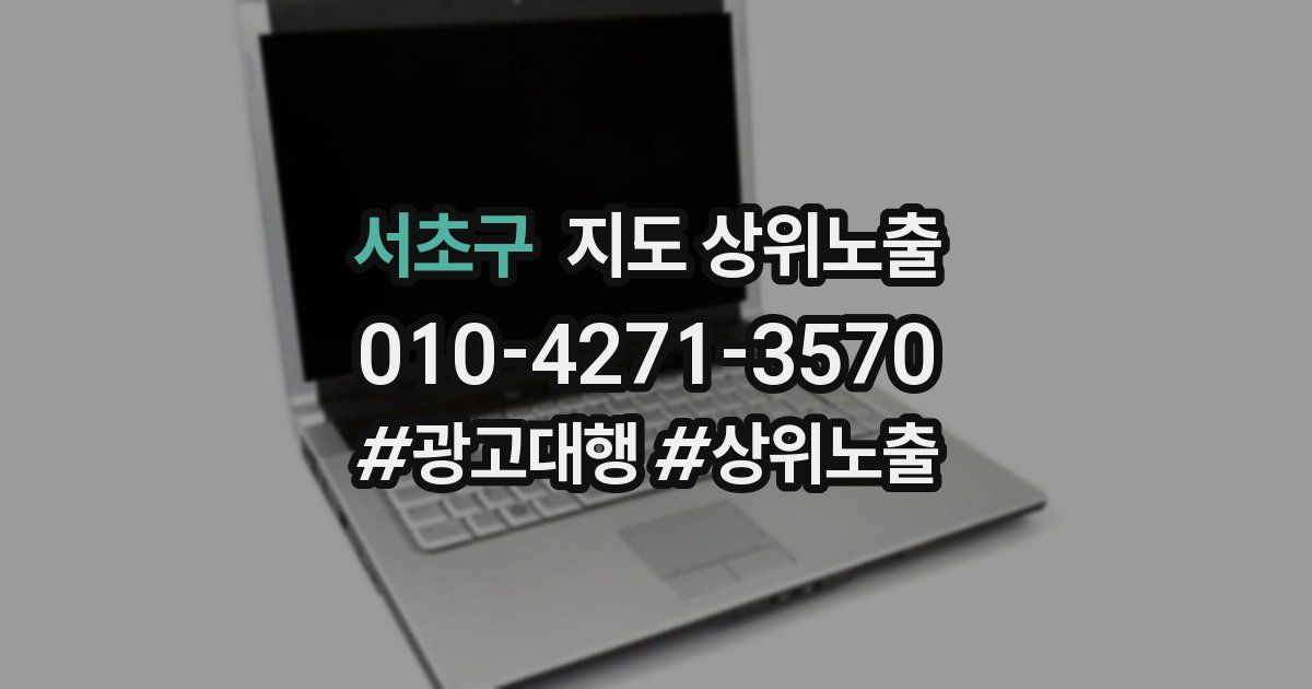 서초구 지도 상위 노출