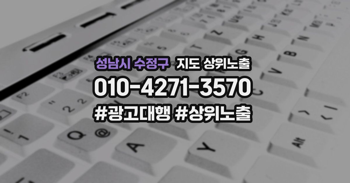 성남시 수정구 지도 상위 노출