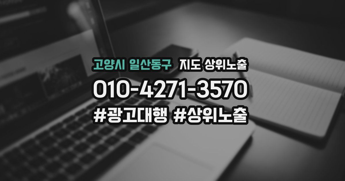 고양시 일산동구 지도 상위 노출