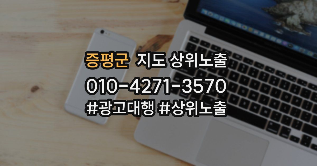 증평군 지도 상위 노출
