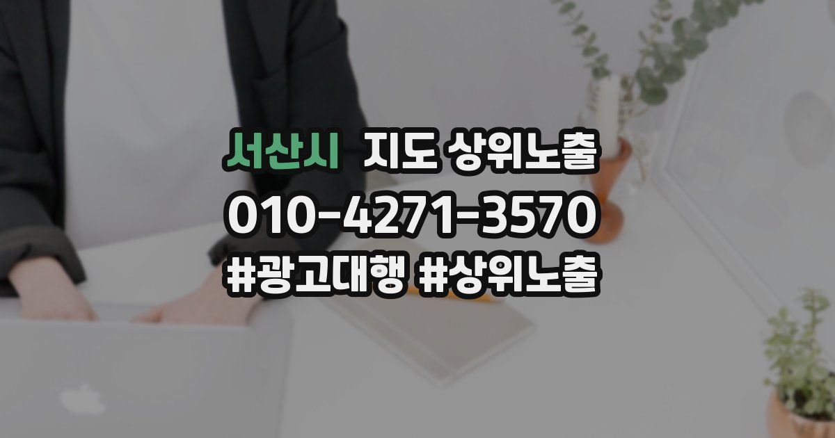 서산시 지도 상위 노출