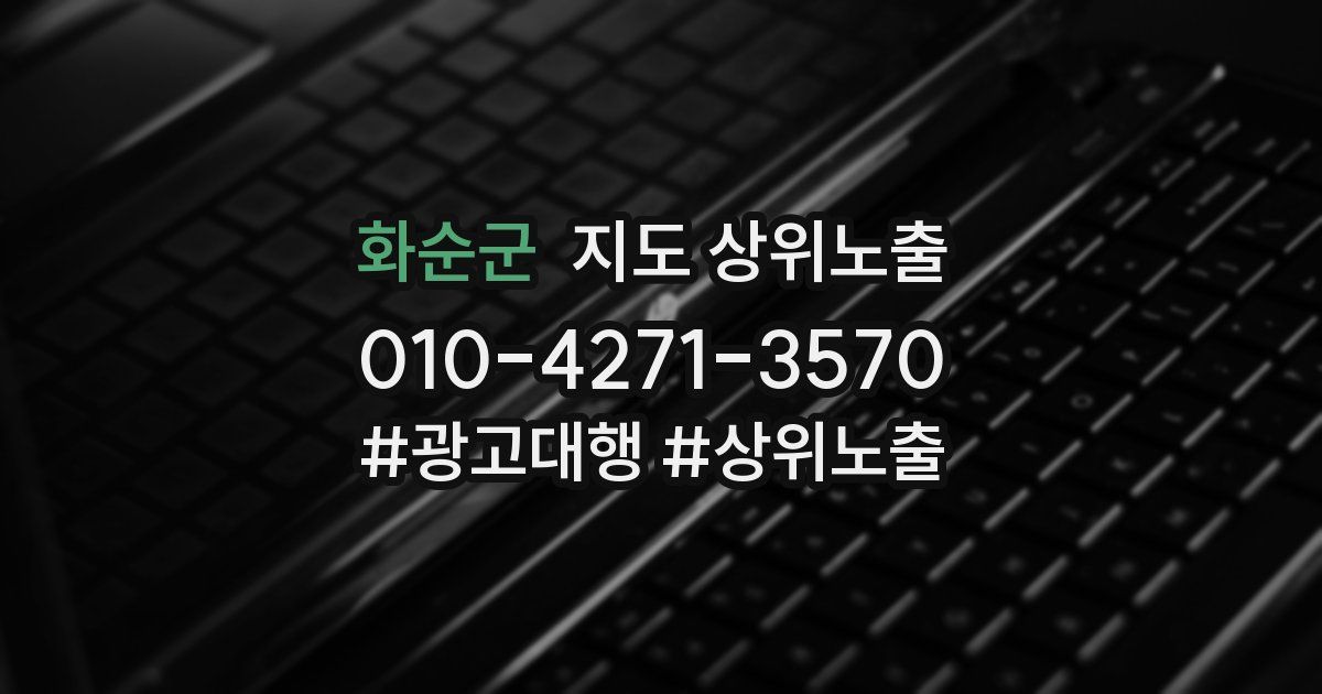 화순군 지도 상위 노출