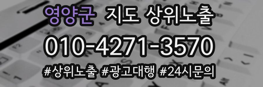 영양군 지도 상위 노출