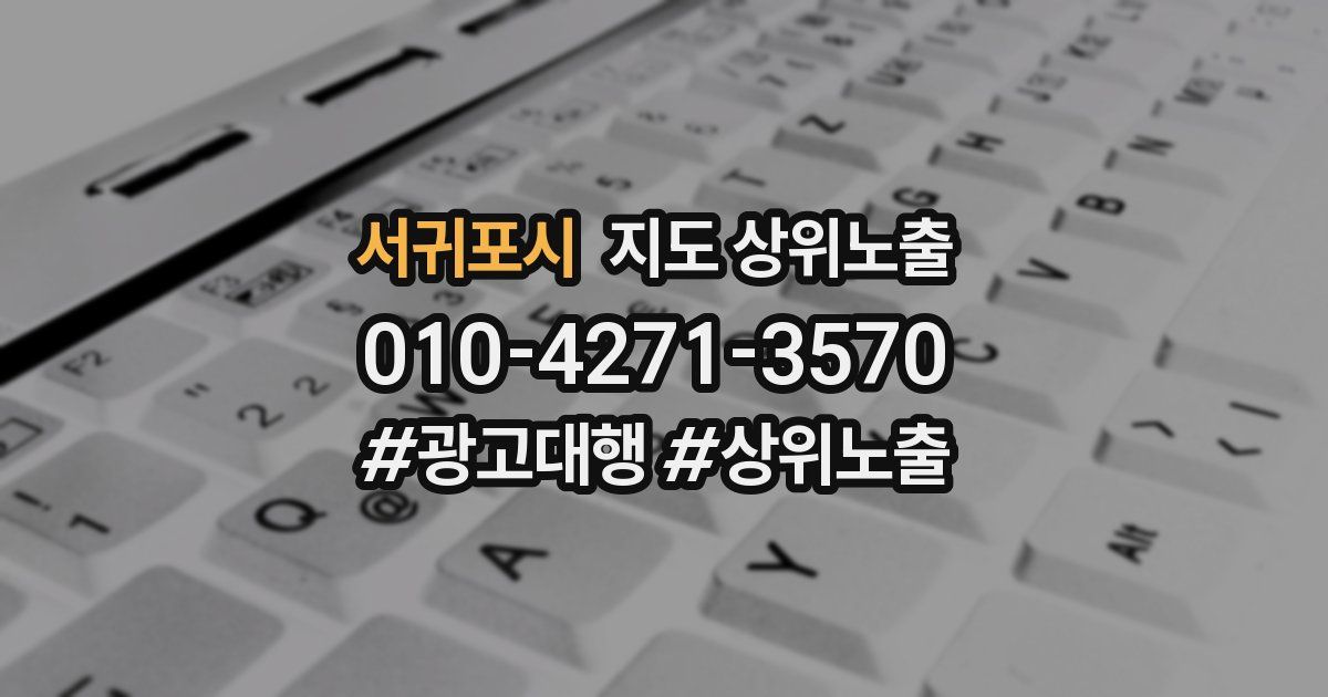 서귀포시 지도 상위 노출