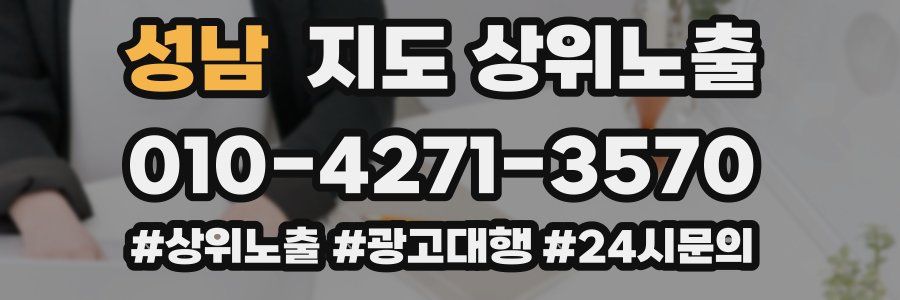 성남 지도 상위 노출