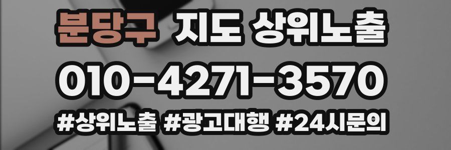 분당구 지도 상위 노출
