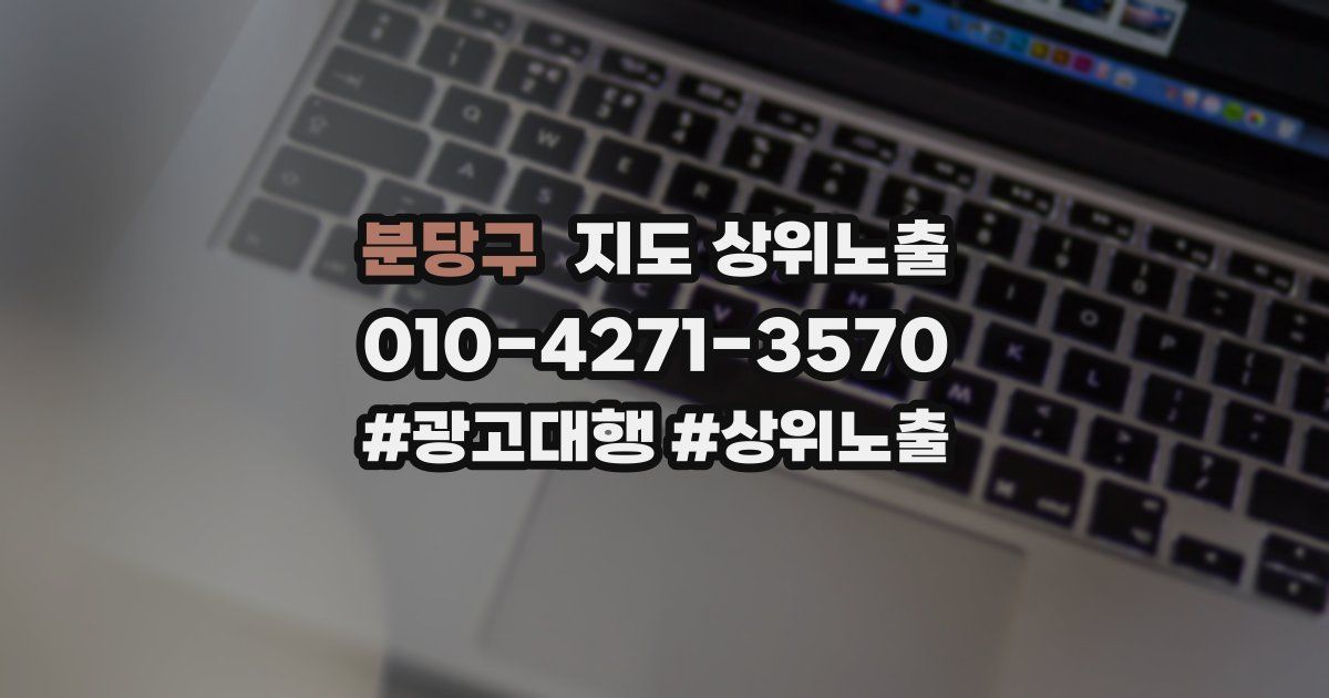 분당구 지도 상위 노출