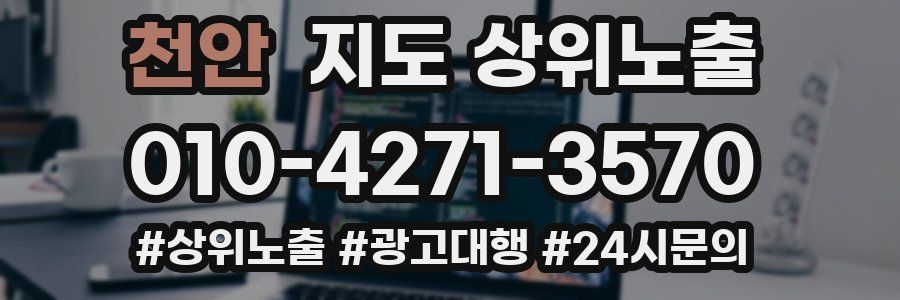 천안 지도 상위 노출