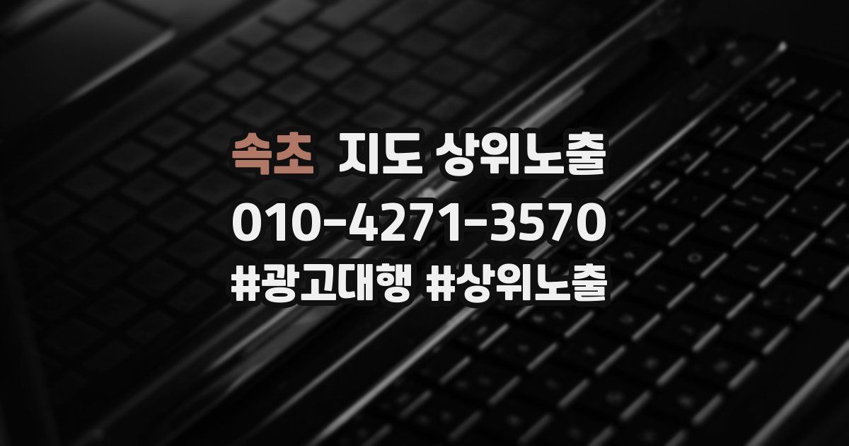 속초 지도 상위 노출