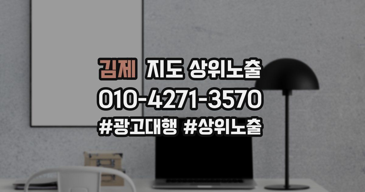 김제 지도 상위 노출