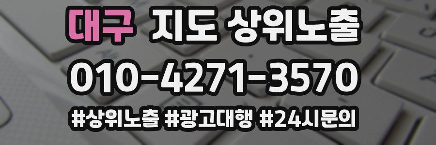 대구 지도 상위 노출