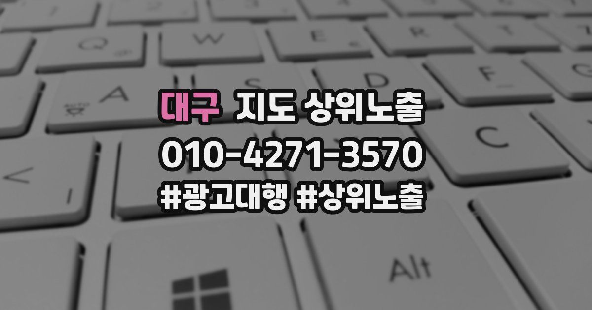 대구 지도 상위 노출